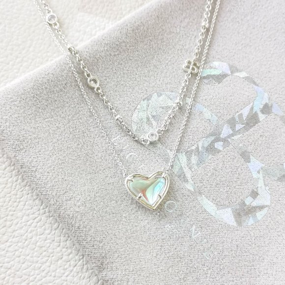 Alicia Bonnie In Love Necklace | Dichroic Glass silver - Picture 1 of 3